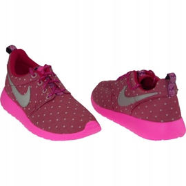 Nike Rosherun Print Gs W 677784-606 chaussures rose 1