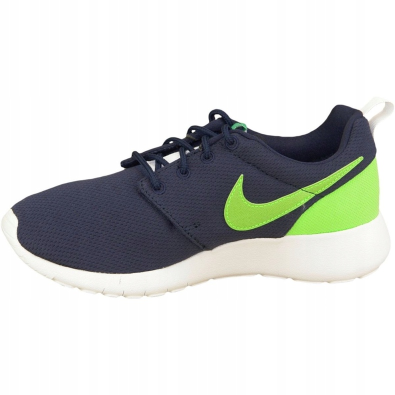 Nike Roshe One Gs W 599728-413 chaussures bleu marin vert 1