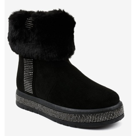 Bottes Eskimo en daim isolées noires K-356 1