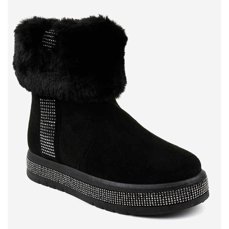 Bottes Eskimo en daim isolées noires K-356 le noir 1