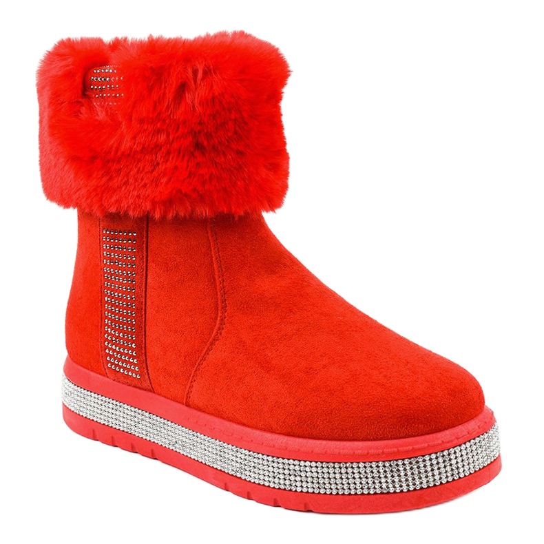 Bottes Eskimo en daim rouge chaud K-356 1