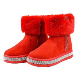 Bottes Eskimo en daim rouge chaud K-356 2