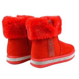 Bottes Eskimo en daim rouge chaud K-356 3