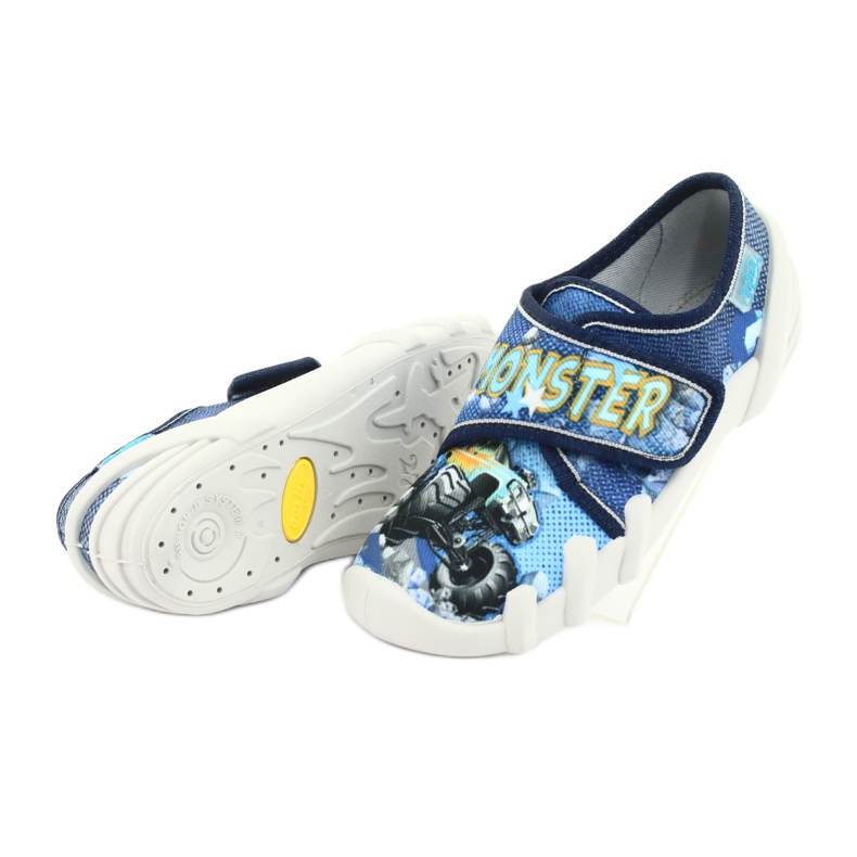Chaussures enfant Befado 273X271 bleu marine bleu jaune 5