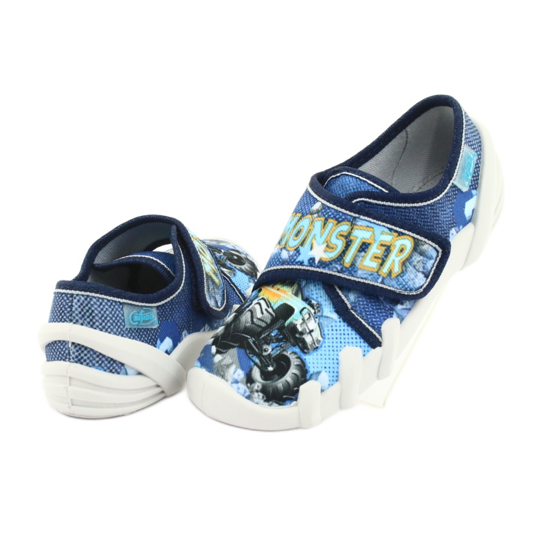 Chaussures enfant Befado 273X271 bleu marine bleu jaune 4