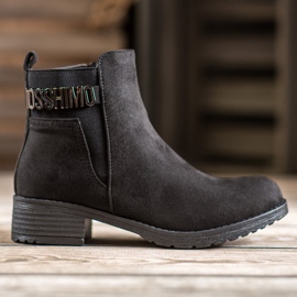 Super Me Bottes en daim à la mode le noir 4