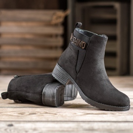 Super Me Bottes en daim à la mode le noir 5