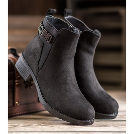 Super Me Bottes en daim à la mode le noir 6