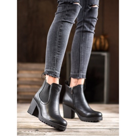 Bella Paris Bottes sur la plate-forme sur la fermeture éclair noir 1