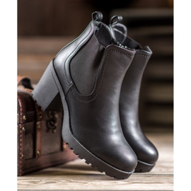 Bella Paris Bottes sur la plate-forme sur la fermeture éclair noir 2
