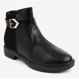 Bottines plates noires CH-22 isolées Jodhpur boots le noir 1