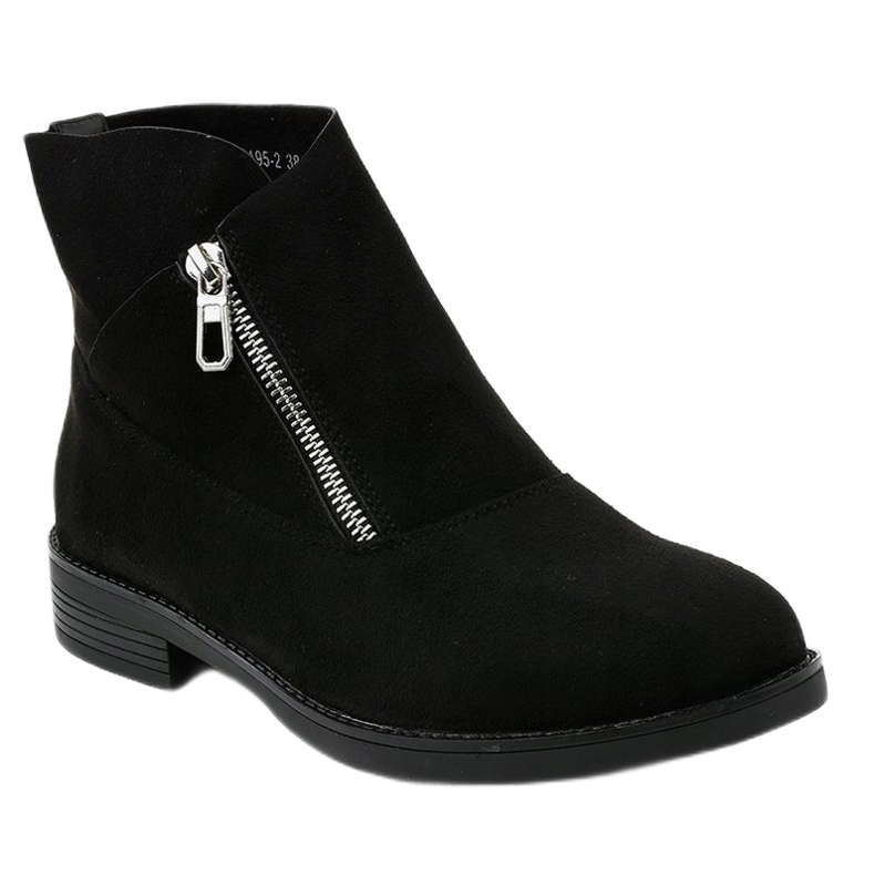 Bottines plates noires, bottines Chelsea isolées 20195-2 1