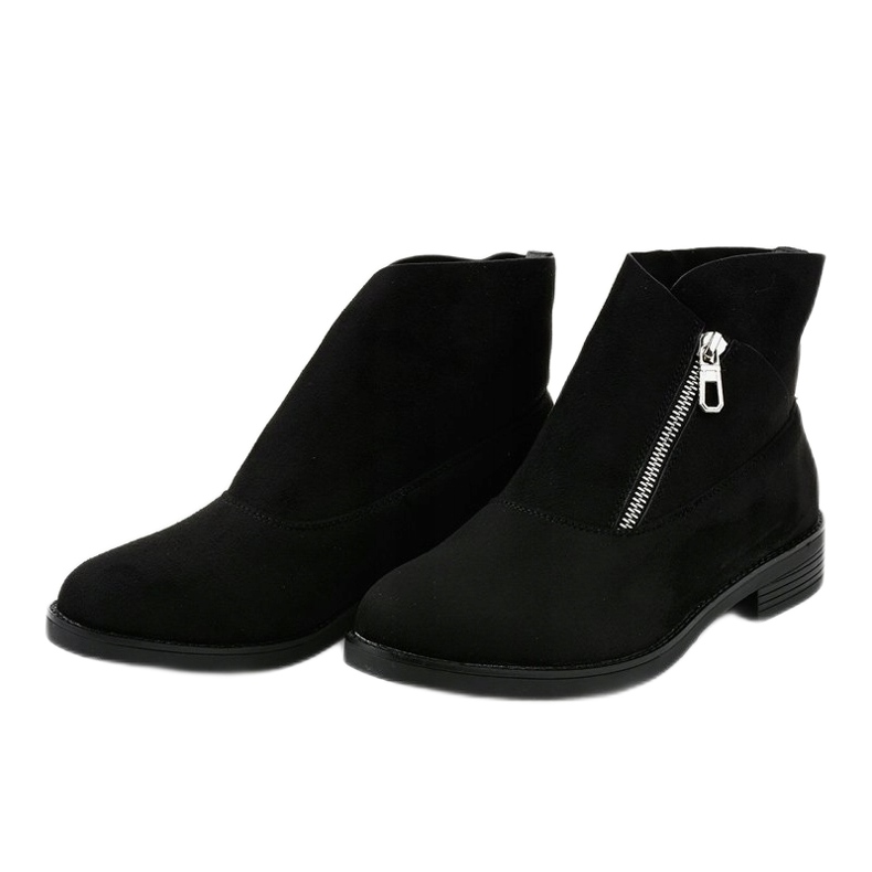 Bottines plates noires, bottines Chelsea isolées 20195-2 2