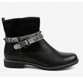 Bottes isolées plates noires 1049-PA 2