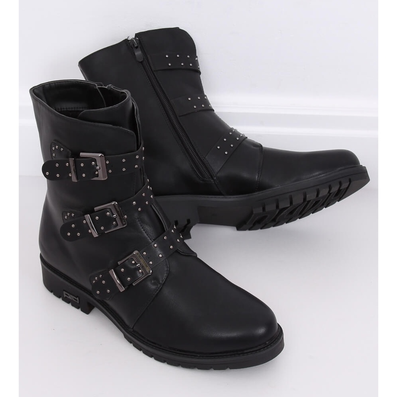 Bottes militaires noires isolées noir 1952-30 Noir le noir 1