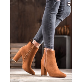 Erynn Bottines en daim avec ceinture décorative brun 5