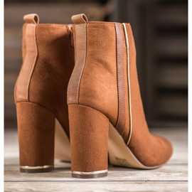Erynn Bottines en daim avec ceinture décorative brun 2