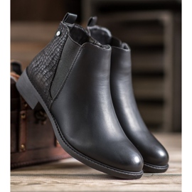 SHELOVET Bottines noires sur une fermeture éclair 2