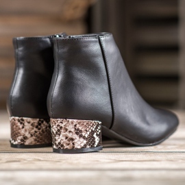 Weide Bottes élégantes à imprimé serpent le noir multicolore 4