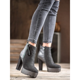 Weide Bottes chaudes sur la plateforme le noir 1