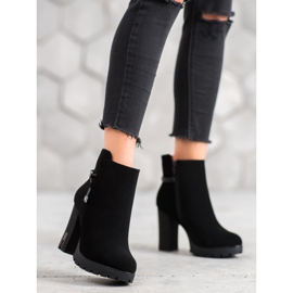 SHELOVET Bottines en textile sur la plate-forme noir 1
