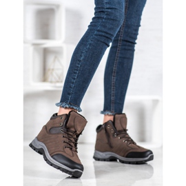 SHELOVET Trappeurs sportifs isolés brun noir 1