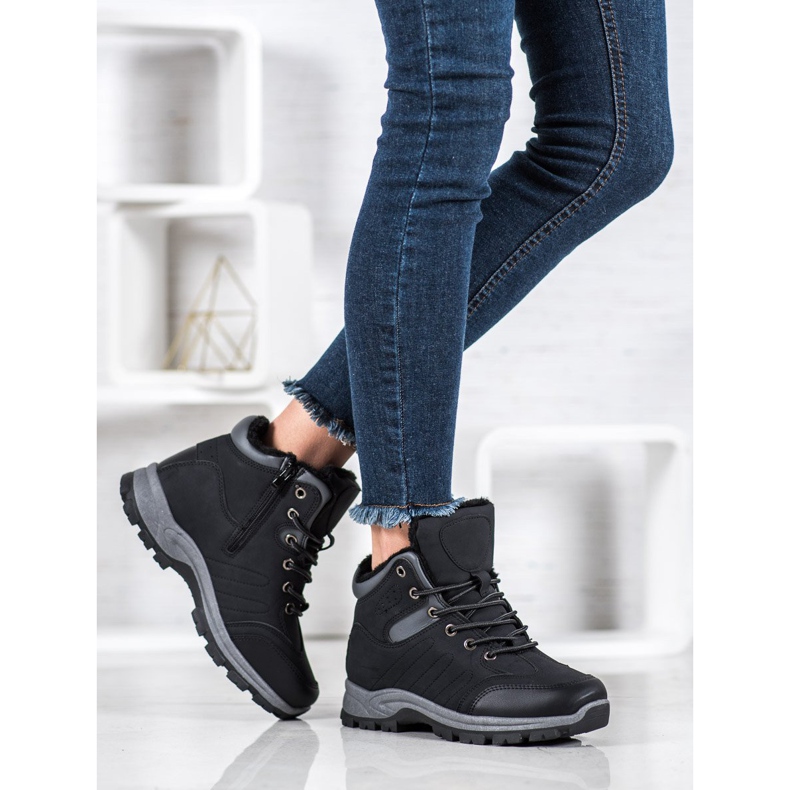 SHELOVET Trappeurs sportifs isolés noir 1