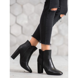 Super Mode Bottines en cuir écologique noir le noir 1