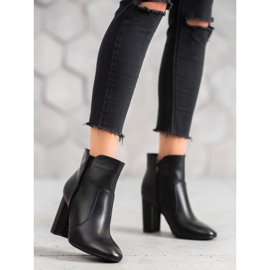 Super Mode Bottines en cuir écologique noir le noir 2