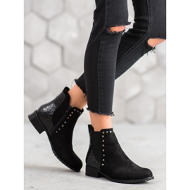 SHELOVET Bottes noires à la mode le noir 2