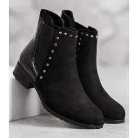 SHELOVET Bottes noires à la mode le noir 1