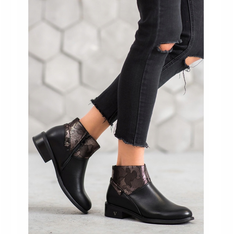 Bottines VINCEZA noir multicolore 1