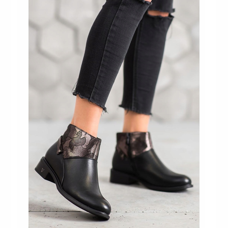 Bottines VINCEZA noir multicolore 2