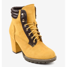 Bottines en daim jaune 995-37 1 Bottines en daim jaune 995-37 1