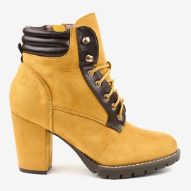 Bottines en daim jaune 995-37 2 Bottines en daim jaune 995-37 2