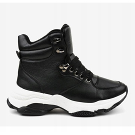 Baskets isolées noires pour femmes C-3132 2