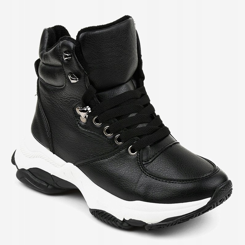 Baskets isolées noires pour femmes C-3132 le noir 1