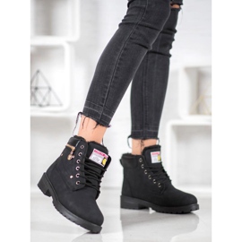 SHELOVET Trappeurs avec serrure ornée noir 2