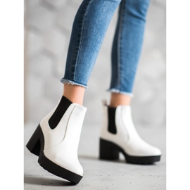 Weide Bottes Chelsea à la mode blanc 2