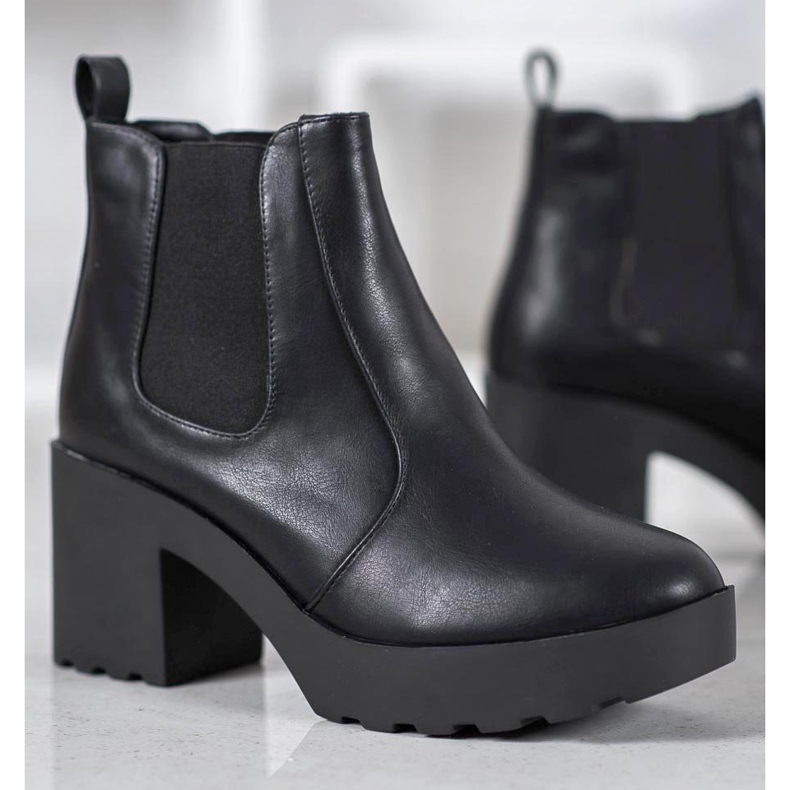 Weide Bottes Chelsea à la mode le noir 2