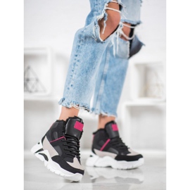 Bella Paris Baskets Avec Fourrure noir multicolore 1