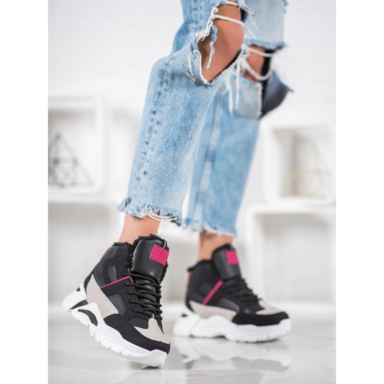 Bella Paris Baskets Avec Fourrure le noir multicolore 1