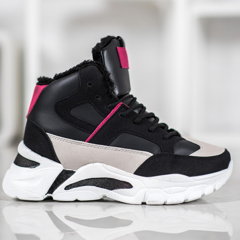 Bella Paris Baskets Avec Fourrure le noir multicolore 2