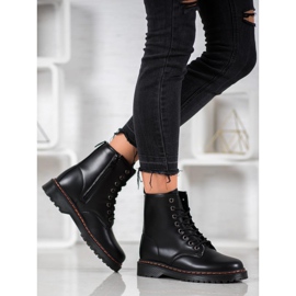 SHELOVET Travailleurs noirs avec cuir écologique 1