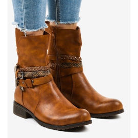 Bottines plates isolées marron 4440 brun 1