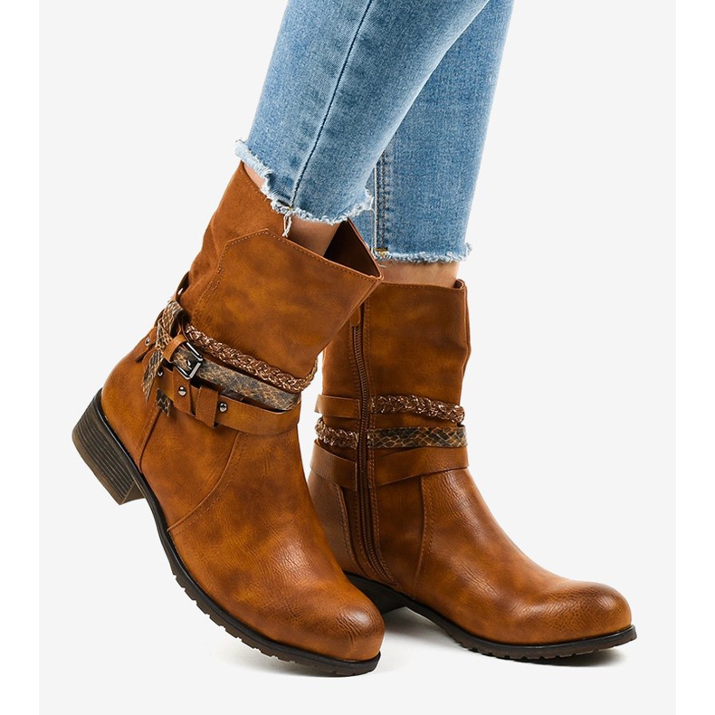 Bottines plates isolées marron 4440 brun 2