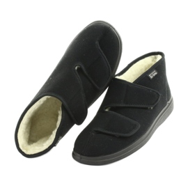 Dr.Orto Befado chaussons chauds pour hommes avec Velcro, pu 986M011, noir le noir 5