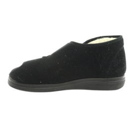 Dr.Orto Befado chaussons chauds pour hommes avec Velcro, pu 986M011, noir 2