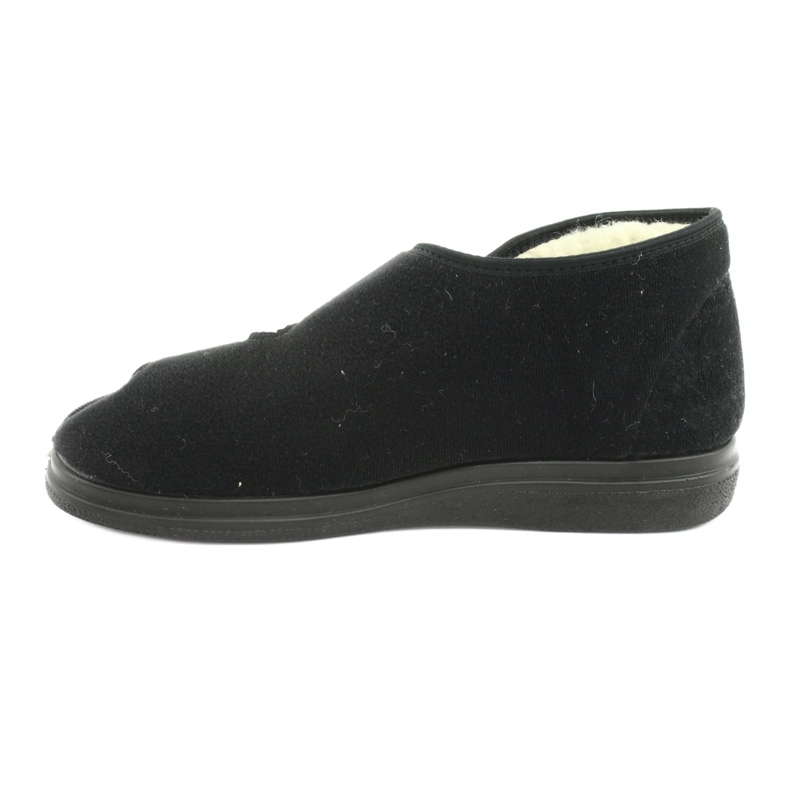 Dr.Orto Befado chaussons chauds pour hommes avec Velcro, pu 986M011, noir 2