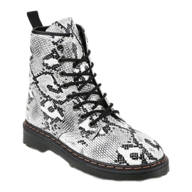 Bottes isolées serpent DJH01-1 blanche le noir 1